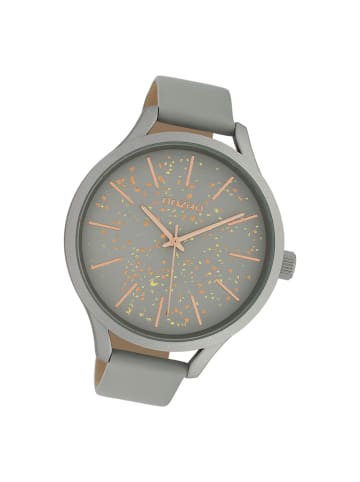 Oozoo Analog-Armbanduhr Oozoo Timepieces grau groß (ca. 44mm)