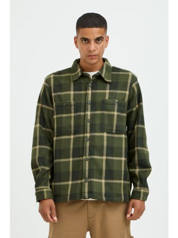 BLEND Langarmhemd BHOvershirt 20717246 kariertes langarm Overshirt in oliv