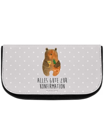 Mr. & Mrs. Panda organizer beutel Bär Konfirmation mit Spruch in Grau Pastell