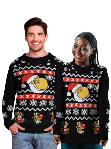 Ralph Ruthe Ralph Ruthe Winterpullover Ugly Sweater in schwarz