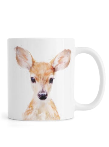 Juniqe Tasse "Little Deer" in Braun & Weiß