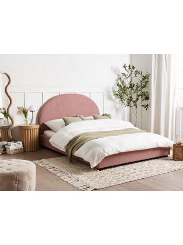 Beliani Doppelbett VAUCLUSE in Rosa - (W) 154 x (H) 112 x (L) 214 cm