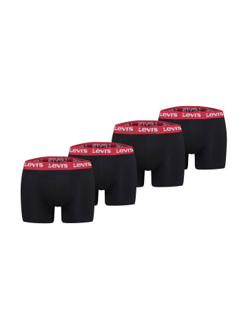 Levi´s Boxershorts LEVIS Men Repeat Logo Boxer 4P in Black/Red