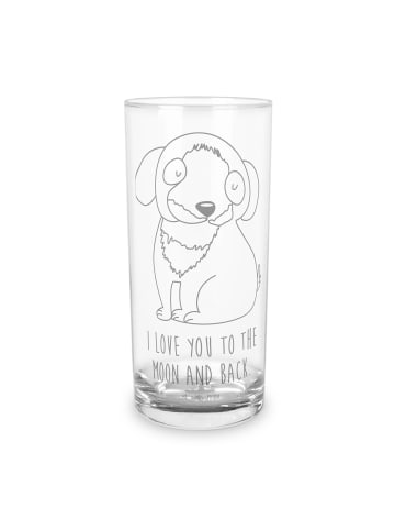 Mr. & Mrs. Panda Blümchentailglas Hund Entspannen mit Spruch in Transparent