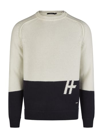 HECHTER PARIS Rundhals-Pullover in offwhite