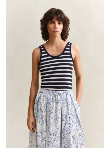 Gant Gestreiftes Tanktop in Evening Blue