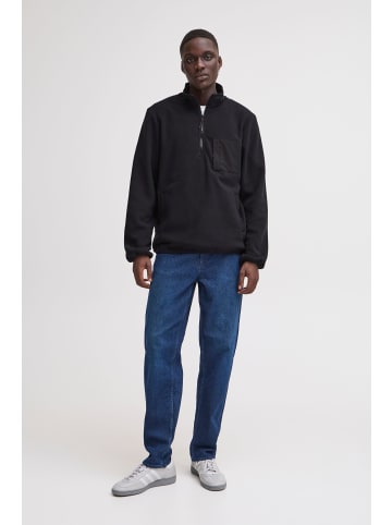 BLEND Fleecejacke BHBROOKS Sweatshirt halfzipp in Schwarz