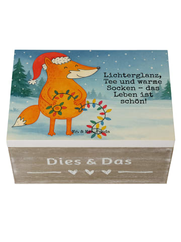 Mr. & Mrs. Panda Aufbewahrungsbox Fuchs Weihnachten Design mit S... in Weiß