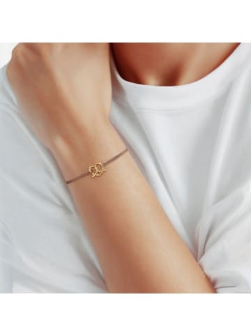 Glanzstücke München Armband Herz-Breze aus Sterling Silber in gelbgold