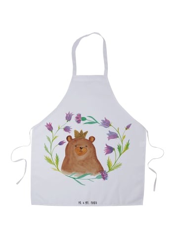 Mr. & Mrs. Panda Schürze Bär Königin ohne Spruch in Weiß
