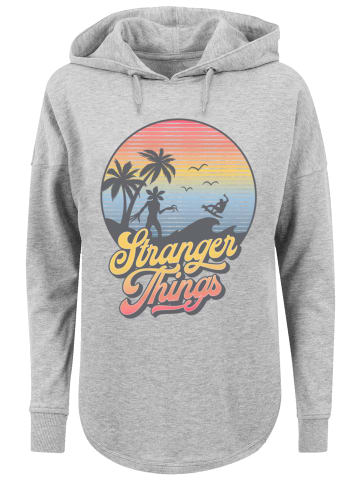 F4NT4STIC Oversized Hoodie Stranger Things LA Gradient Netflix TV Series in grau