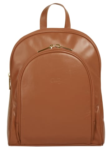 Cluty City-Rucksack echt Leder in cognac
