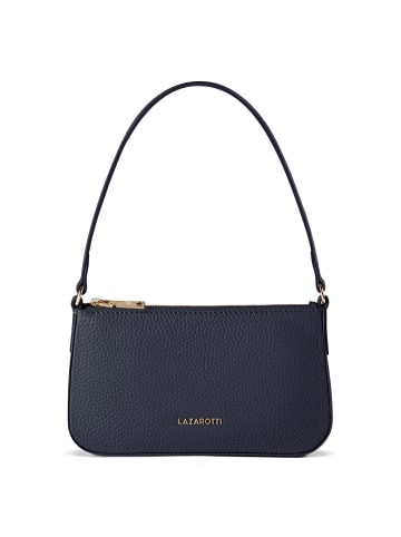Lazarotti Bologna Leather Schultertasche Leder 22 cm in navy