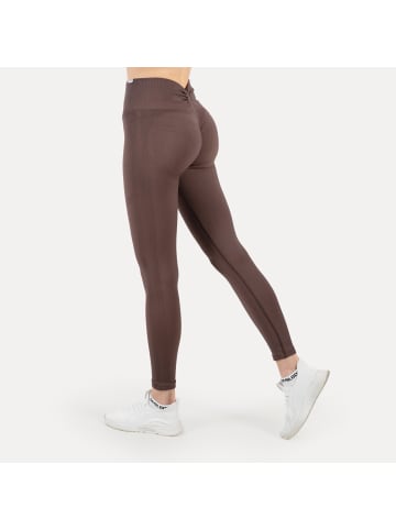SMILODOX Leggings Lesedi Seamless Scrunch in Dunkelbraun