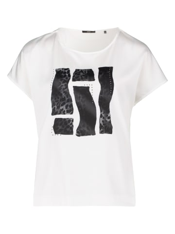 Zero  Satinshirt mit Glitzersteinen in Patch CreamGrey