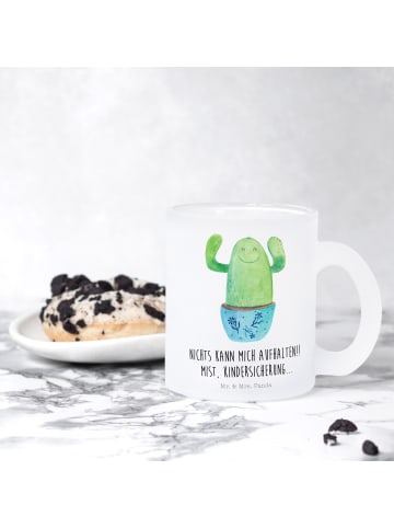 Mr. & Mrs. Panda Teetasse Kaktus Happy mit Spruch in Transparent