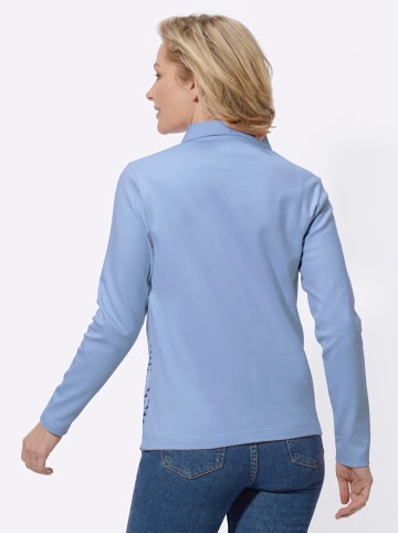 WITT WEIDEN Poloshirt in bleu-bedruckt