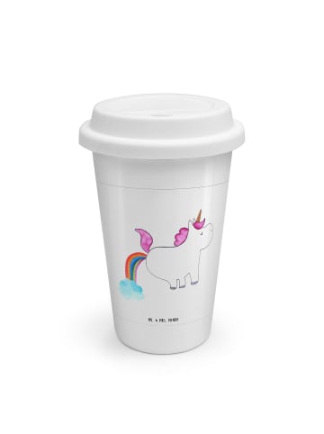 Mr. & Mrs. Panda Kaffeebecher To Go Einhorn Pupsen ohne Spruch in Weiß