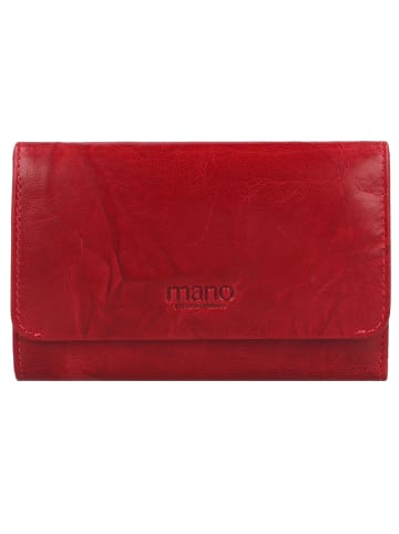 mano Donna Aurona Geldbörse RFID Leder 14,5 cm in rot