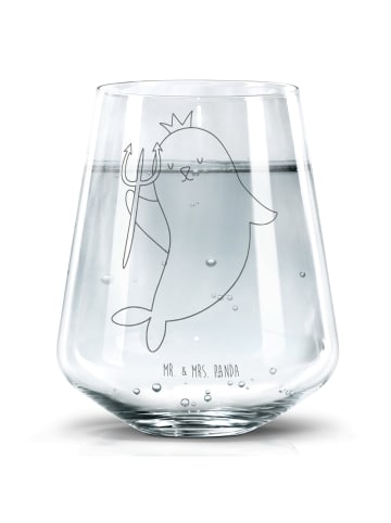 Mr. & Mrs. Panda Glas Sternzeichen Wassermann ohne Spruch in Transparent