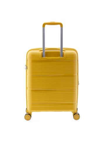 Gladiator 0800 4 Rollen Trolley 55 cm mit Dehnfalte in yellow