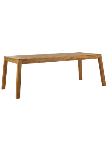 Beliani Gartentisch LIVORNO in Braun - (W) 90 x (H) 77 x (L) 210 cm