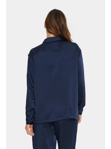 SAINT TROPEZ Langarm - Hemd DinneSZ Oversize fit in Night Sky