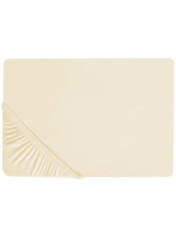 Beliani Bettlaken JANBU in Gelb - (W) 90 x (H) 30 x (L) 200 cm