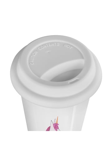 Mr. & Mrs. Panda Kaffeebecher To Go Einhorn Künstler mit Spruch in Weiß