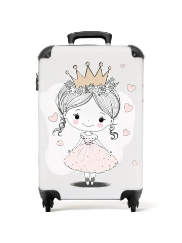 NoBoringSuitCases Suitcase Prinzessinnen-Illustration mit Herzen und