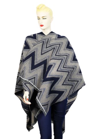 collezione alessandro Poncho " Marcia " in blau