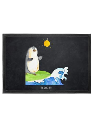 Mr. & Mrs. Panda Fußabtreter Pinguin Surfer ohne Spruch in Kreidetafel