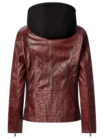 CBL Damen Lederjacke in dunkelrot
