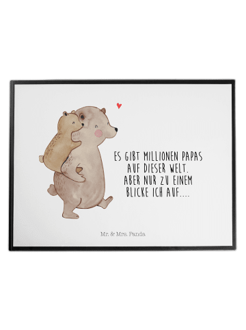 Mr. & Mrs. Panda Schreibtischunterlage Papa Bär mit Spruch in Weiß