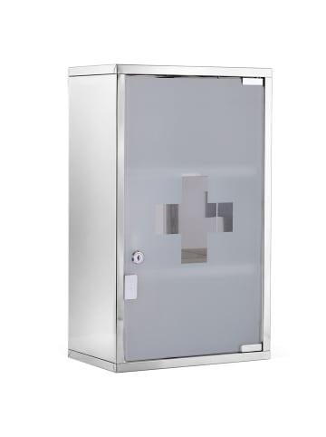 HOMCOM Medizinschrank in Silber 30L x 18B x 50H cm