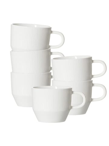 Ritzenhoff & Breker 6er Set Henkelbecher Kelly 400 ml weiß in weiß