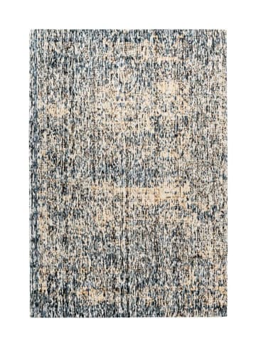 Kayoom Kurzflor Teppich Puerto 125 in blau - beige - rechteckig