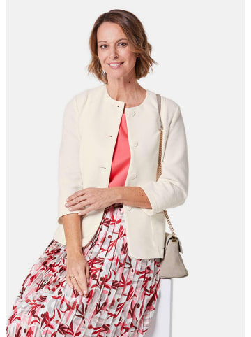 GOLDNER Kleiderblazer Bequeme Kleiderjacke mit Struktur in cremeweiß