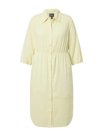 Ulla Popken Hemdblusenkleid in blassgelb
