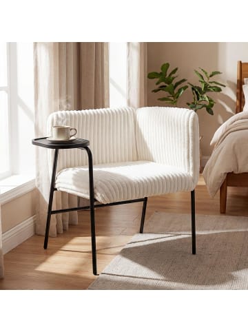 COSTWAY Sessel mit Tablett in Beige