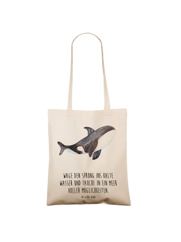 Mr. & Mrs. Panda Uni Tasche Orca mit Spruch in Creme