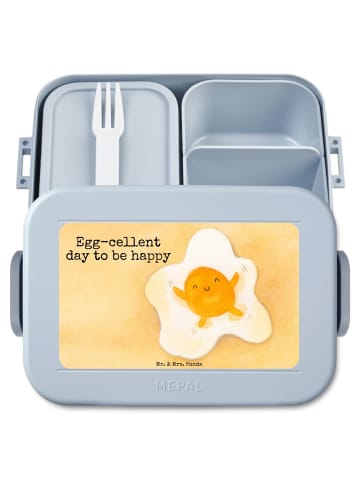 Mr. & Mrs. Panda MEPAL Bentobox Spiegelei Ei Design mit Spruch in Blau Pastell