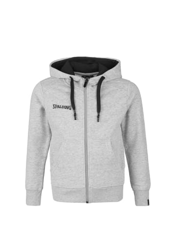 Spalding Kapuzenjacke Flow Zipper in hellgrau / schwarz