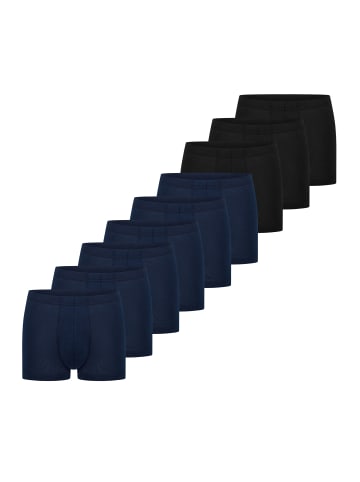 Schiesser Retro Short / Pant 95/5 Essentials - Organic Cotton in Dunkelblau / schwarz