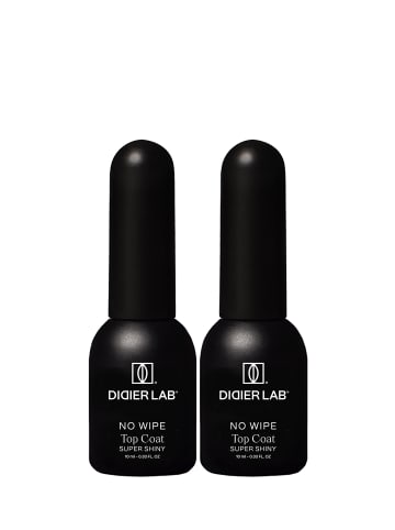 Didier Lab 2er Set Nagel-Überlack No Wipe Super Shiny, HEMA und TPO frei in clear