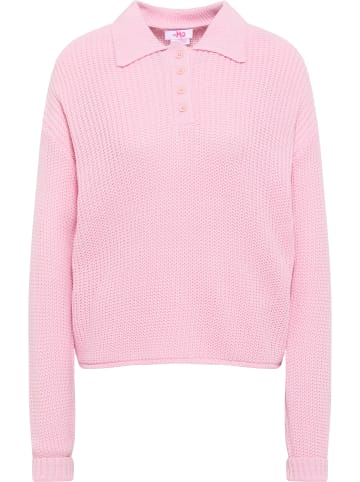 myMo Strickpoloshirt in Rosa