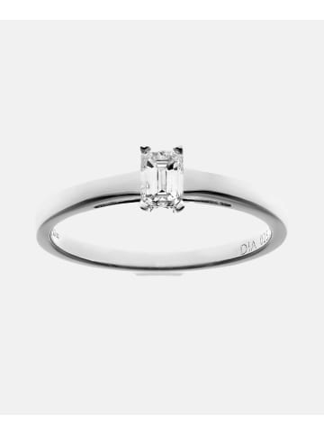 Diamant L'éternel Ring aus 750 Weißgold mit 0.25 Karat Diamant mit Smaragd