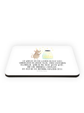 Mr. & Mrs. Panda Kühlschrankmagnet Maus Sterne mit Spruch in Weiß