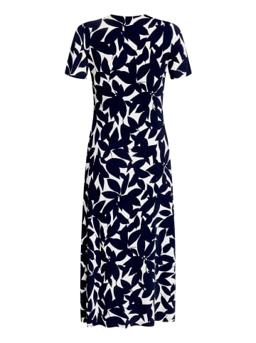 Betty Barclay Midikleid mit Raffung in Dunkelblau/Weiß