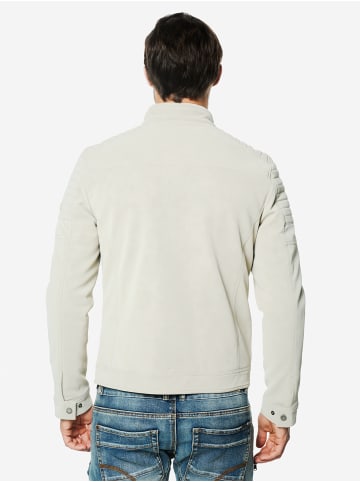 KOROSHI Kunstlederjacke in grau